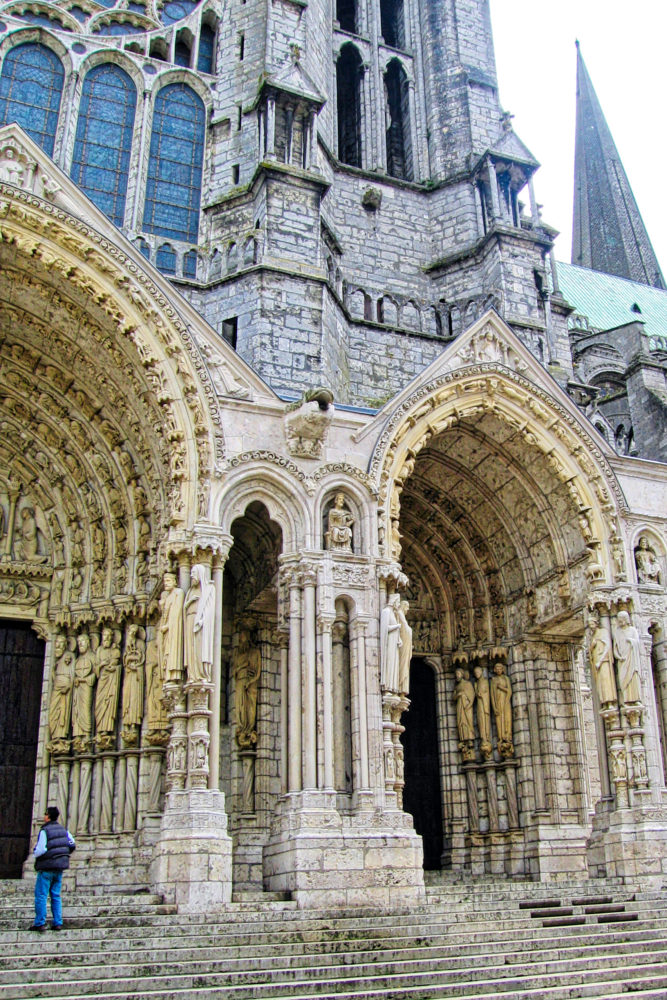 Gothic Cathedral Chartres Rises Majestically Above The Beauce Plain ...